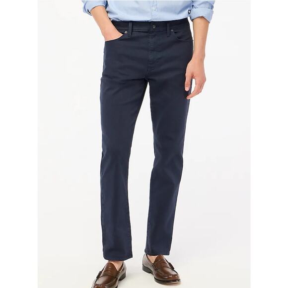 NWT J.Crew Straight Fit Garment Dyed Five Pocket Pant In Navy Size 28x30 - Picture 1 of 8